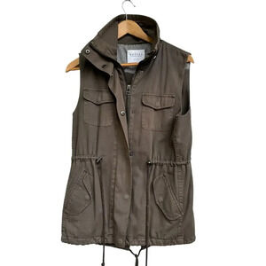 Velvet by Graham & Spencer Chore Vest Cargo Utility Khaki Green Size Small